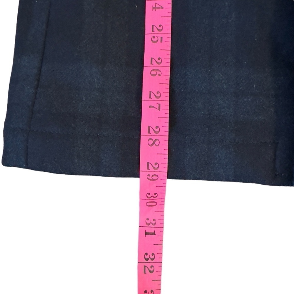 EUC Camplin Peacoat Island Q, tartan wool, navy, size 52 - Picture 7 of 16
